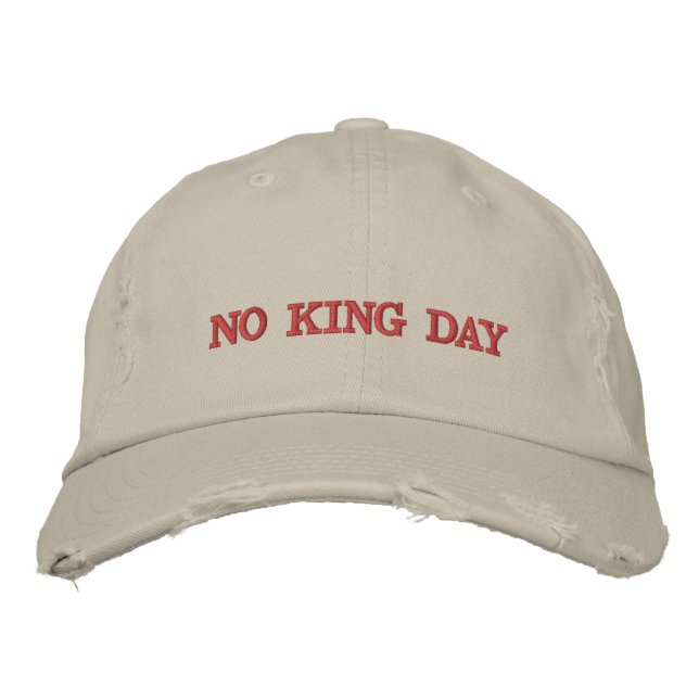 Gorra bordada No king day (Anverso)
