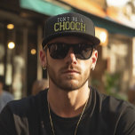 Gorra Bordada No seas un italiano humorístico de la costa este<br><div class="desc">La gorra negra de béisbol con bordados "Don't be" en gris y "Chooch" en verde vibrante es un accesorio humorístico y culturalmente significativo para los italianos de la Costa Este. "Chooch" es un término lúdico en el léxico italiano-estadounidense, que se refiere a alguien que es un poco tonto o despistado....</div>