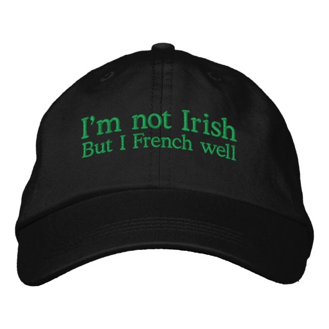 Gorra Bordada No soy irlandés (Anverso)