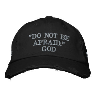 Gorra Bordada NO TENGAN MIEDO A DIOS Cita inspiradora.