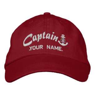 Gorra Bordada Nombre de ancla del capitán de vida personalizado 