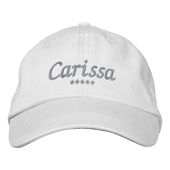 Gorra Bordada Nombre de Carissa (Anverso)
