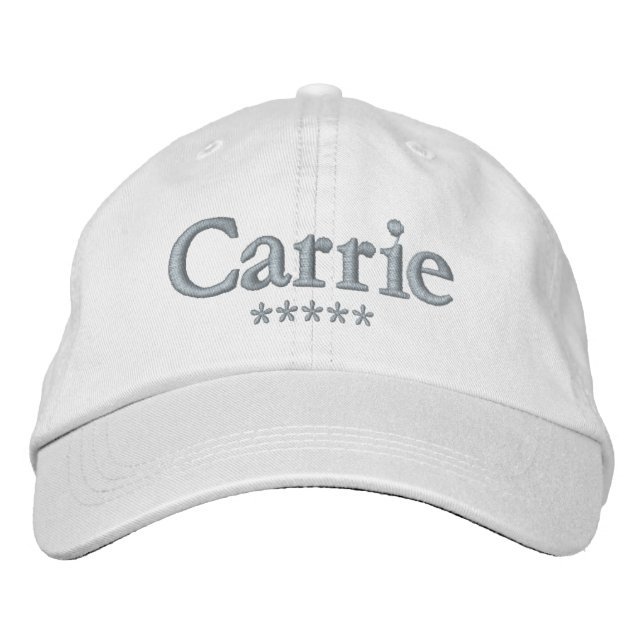 Gorra Bordada Nombre de Carrie (Anverso)