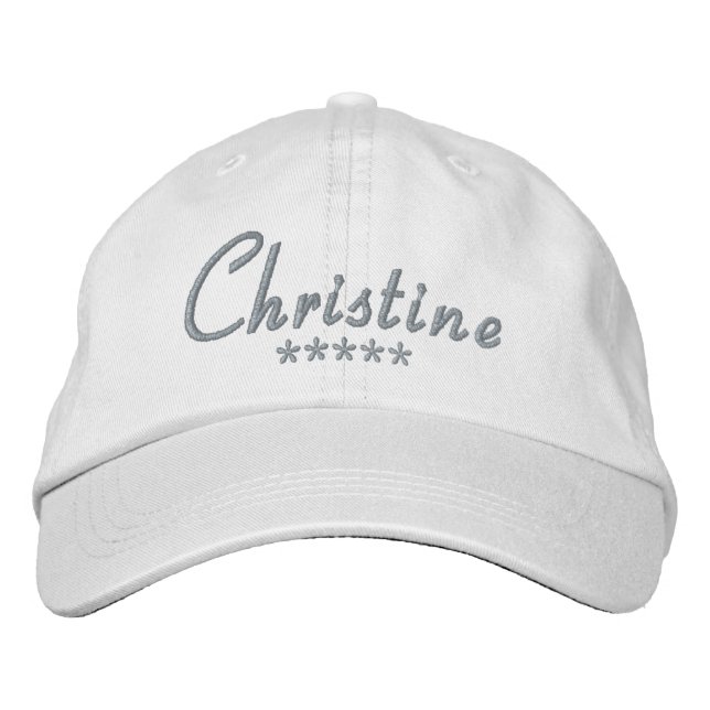 Gorra Bordada Nombre de Christine (Anverso)