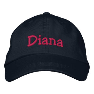 Gorra Bordada Nombre de Diana Embrodado Cabo De Béisbol