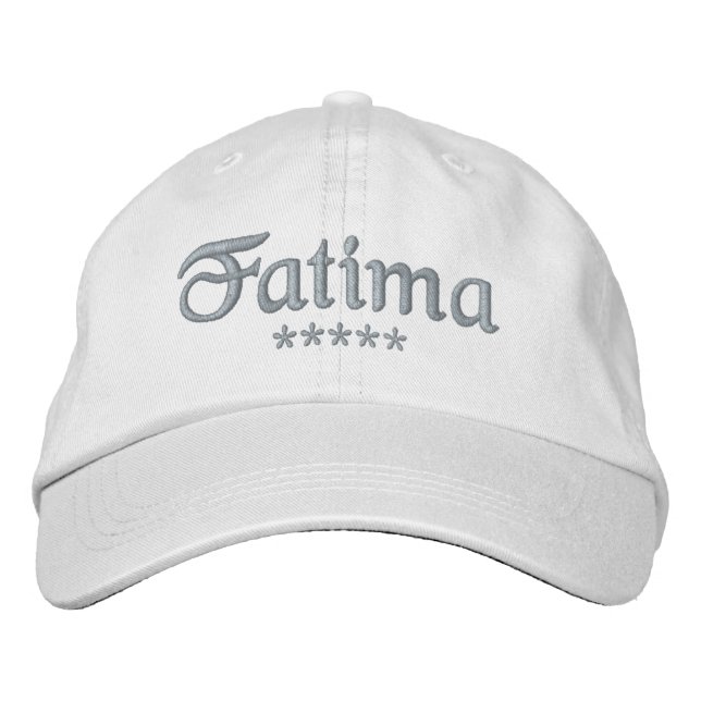 Gorra Bordada Nombre de Fátima (Anverso)