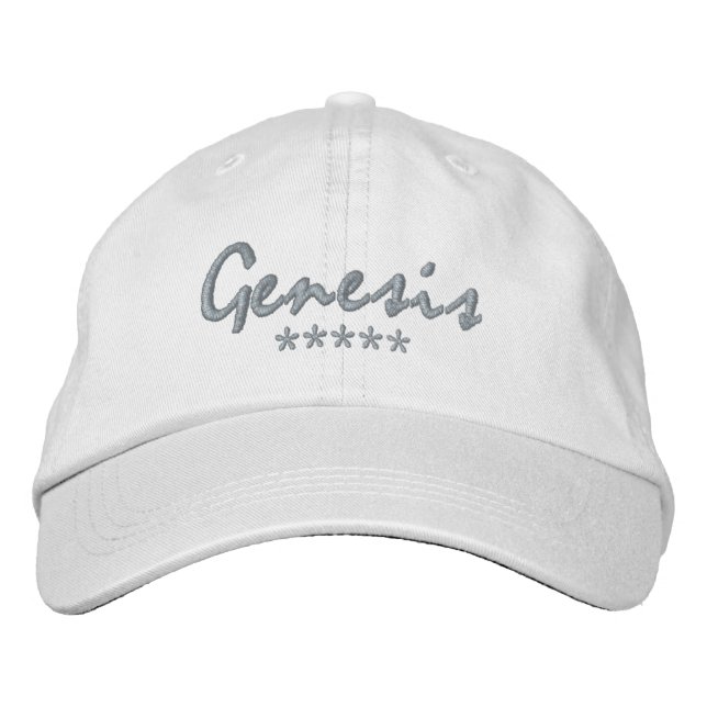 Gorra Bordada Nombre de génesis (Anverso)