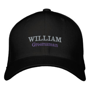 Gorra Bordada Nombre de guión de regalo para Groomsman Guay Blac