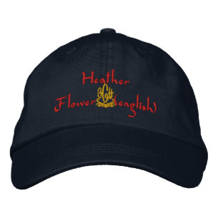 Gorra Bordada Nombre De Heather Con Marina De Significado Inglés