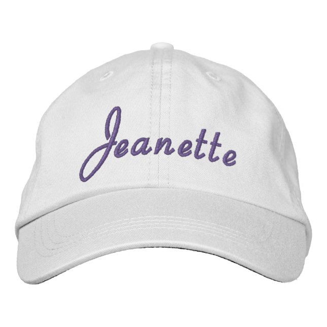 Gorra Bordada Nombre de Jeanette (Anverso)