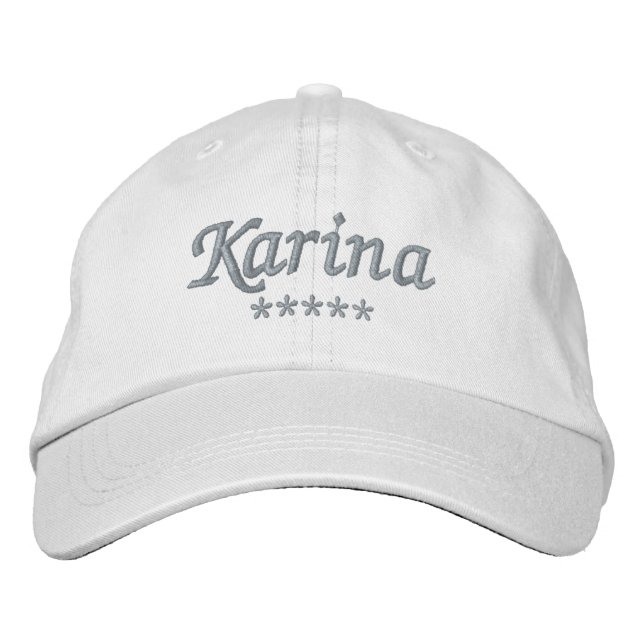 Gorra Bordada Nombre de Karina (Anverso)