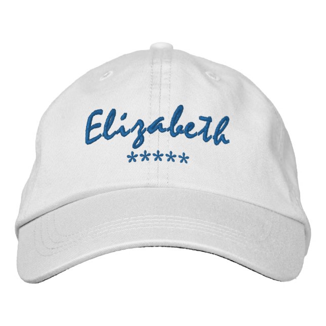 Gorra Bordada Nombre de la Elizabeth (Anverso)