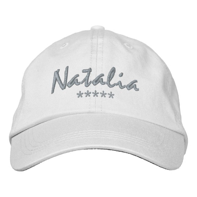 Gorra Bordada Nombre de Natalia (Anverso)