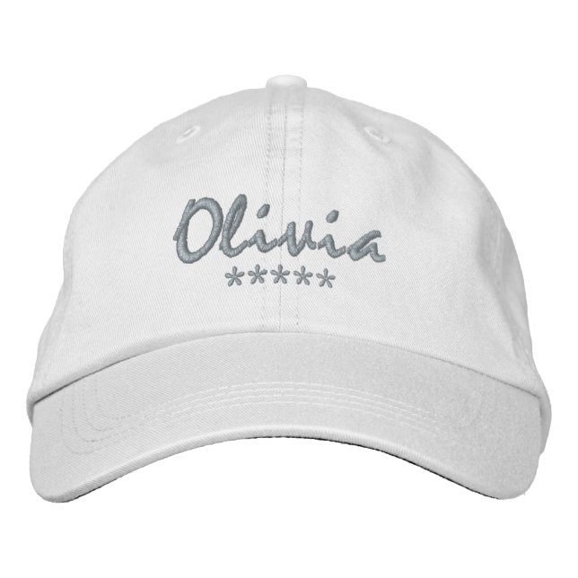 Gorra Bordada Nombre de Olivia (Anverso)