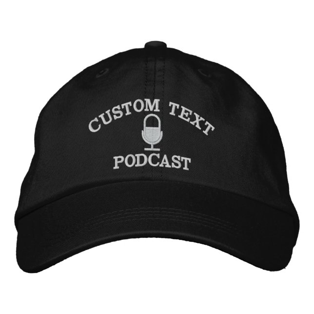 Gorra Bordada Nombre de podcast personalizado moderno (Anverso)