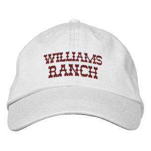 Gorra Bordada Nombre de rancho personalizado