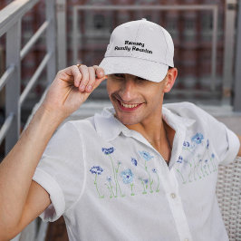 Gorra Bordada Nombre en Blanco, Reunión Familiar,