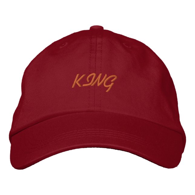 Gorra Bordada Nombre KING Parece cómodo para un superGorra guapo (Anverso)