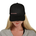 Gorra Bordada Nombre personalizado, texto Personalizado<br><div class="desc">esta bonita gorra de béisbol bordada puede ser un regalo perfecto para mamá amiga,  novia,  hermana,  tu puedes personalizar fácilmente esta gorra añadiendo tu nombre.</div>