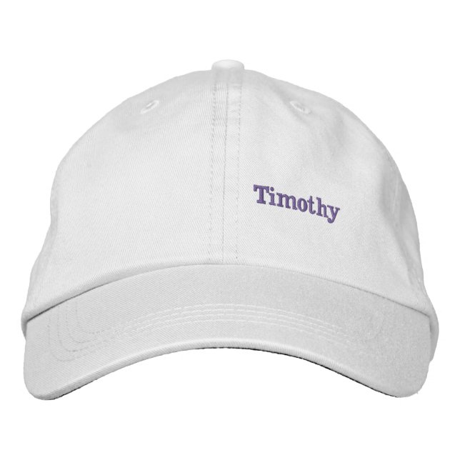 Gorra Bordada Nombre Timothy Embroidered, (Anverso)