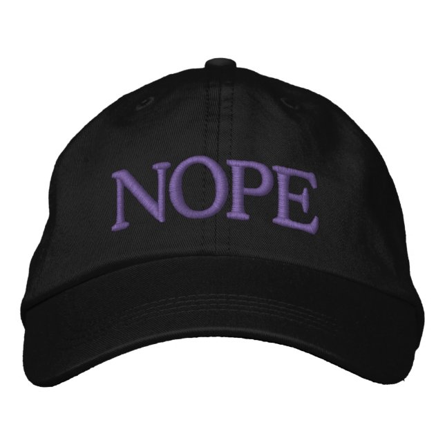 Gorra Bordada NOPE Gracioso Grumpy (Anverso)
