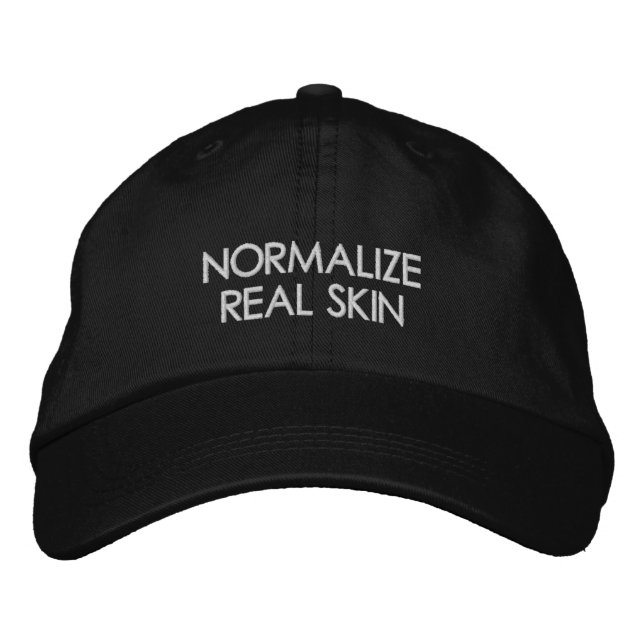 Gorra Bordada Normalizar la piel real (Anverso)
