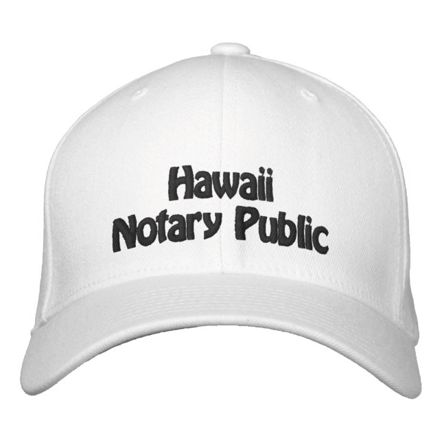 Gorra Bordada Notario hawaiano tapón de béisbol bordado públicam (Anverso)