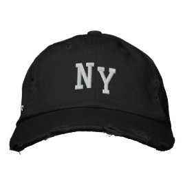 GORRA BORDADA NUEVA YORK DISTRIBUYÓ LA TAPA DE TWILL CHINO - NEG