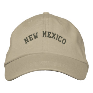 Gorra Bordada Nuevo México embrojado verde oliva de capucha bási
