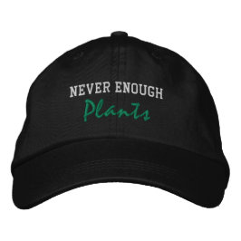 Gorra Bordada Nunca suficientes plantas bordean el sombrero de b