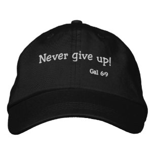 Gorra Bordada ¡Nunca te rindas! La Biblia cita al Personalizar