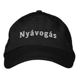 Gorra Bordada Nyávogás White Logo
