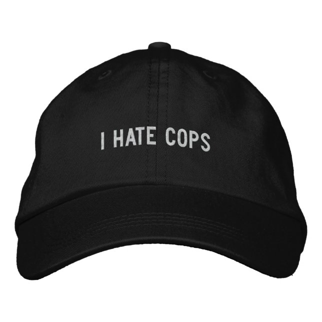 Gorra Bordada Odio a los policías (Anverso)