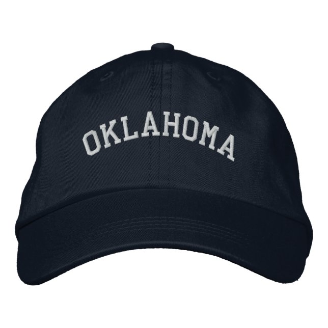 Gorra Bordada Oklahoma Bordado Armada Regulable (Anverso)