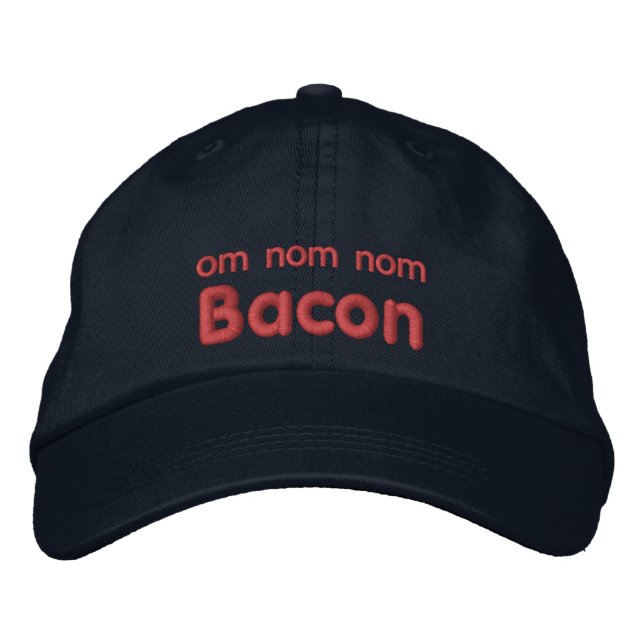 Gorra Bordada OM NOM NOM BACON Love (Anverso)