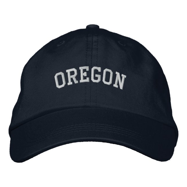 Gorra Bordada Oregon Embroidered Regulable Cap Navy Azul (Anverso)