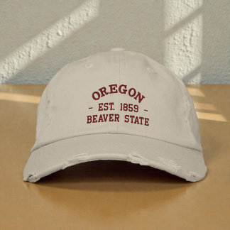 Gorra Bordada Oregon Est 1859 Beaver State Embroidered Cap