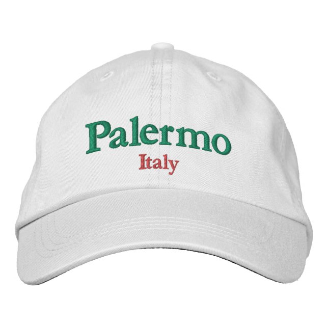 Gorra Bordada Orgullo de la ciudad de Palermo Italia (Anverso)