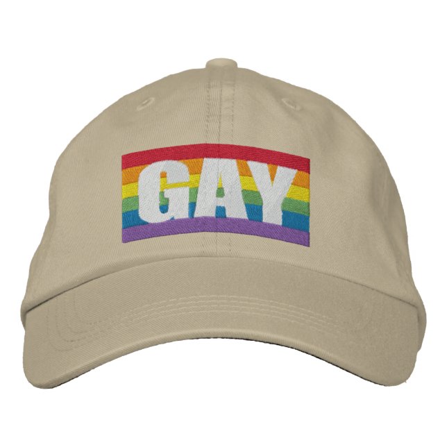 Gorra Bordada Orgullo gay arcoiris (Anverso)