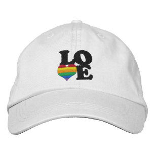 Gorra Bordada Orgullo gay Arcoiris Corazón de amor
