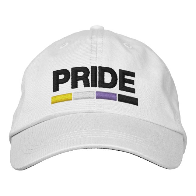 Gorra Bordada Orgullo no binario (Anverso)