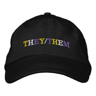 Gorra Bordada Orgullo no binario They Them