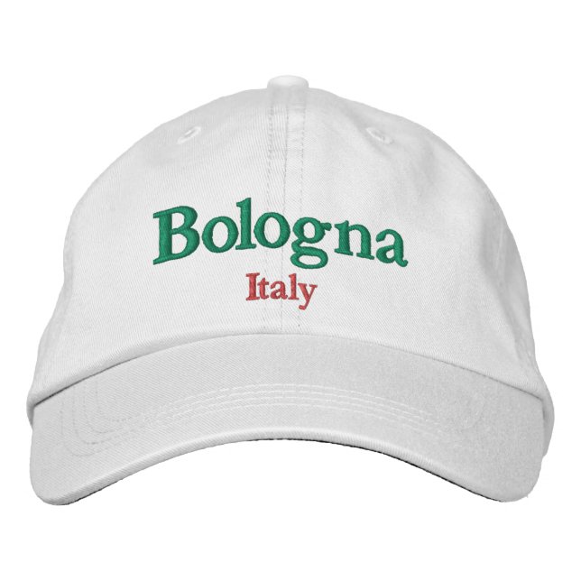 Gorra Bordada Orgullo urbano de Bolonia Italia (Anverso)