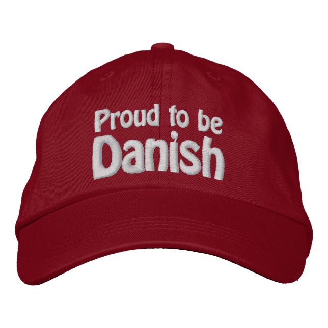 Gorra Bordada Orgulloso de ser danés (Anverso)