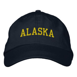 Gorra Bordada Oro amarillo ALASKA sobre azul marino