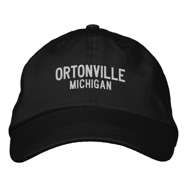 Gorra Bordada Ortonville Michigan Embroidered Baseball Hat (Anverso)