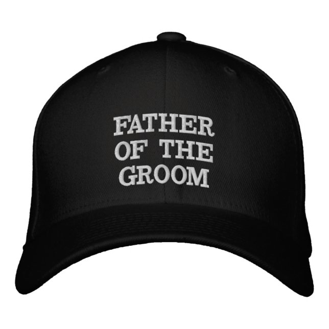 Gorra Bordada PADRE del béisbol bordado BODA del NOVIO (Anverso)
