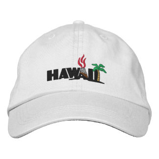 Gorra Bordada Palmeras de Hawái y Cabo Bordeado de Volcanes