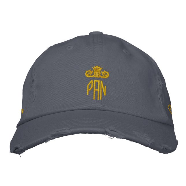 Gorra Bordada PAN-Cap-blue x gold (Anverso)