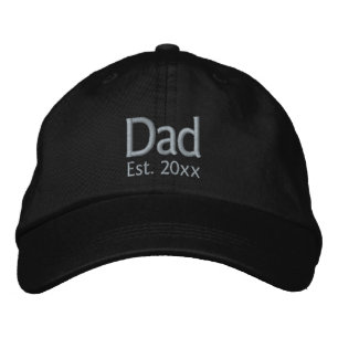 Gorra Bordada Papá Año Este. Plantilla de texto